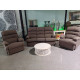 ALISON BROWN FABRIC LOUNGE SUITE - 3 SEATER PLUS 2 SINGLE ELECTRIC RECLINERS (JL-33)