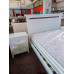 DAHLIA QUEEN BED + 2 BEDSIDE TABLES - FACTORY SECOND (RRP$2350)