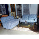 DONA FABRIC LOUNGE SUITE - 2 X 2.5 SEATERS ELECTRIC RECLINING - PROFILE MANDALAY ROYAL RRP$5950 (021/022-03-07-25)2431C333