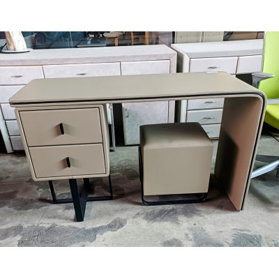 DRESSING TABLE - MICROFIBRE FABRIC + STOOL (#D5) SOLD AS IS