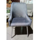 ROYALE GREY VELVET DINING CHAIR