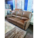 DONA LEATHER 3 SEATER RECLINING LOUNGE - VILLA FANGO RRP$3280 (013-03-07-25)2438C472