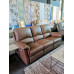 DONA LEATHER 3 SEATER RECLINING LOUNGE - VILLA FANGO RRP$3280 (013-03-07-25)2438C472