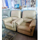 PAIR OF DONA LEATHER ELECTRIC RECLINERS - VILLA TAUPE RRP$3500 (014/015-03-07-25)2347C476