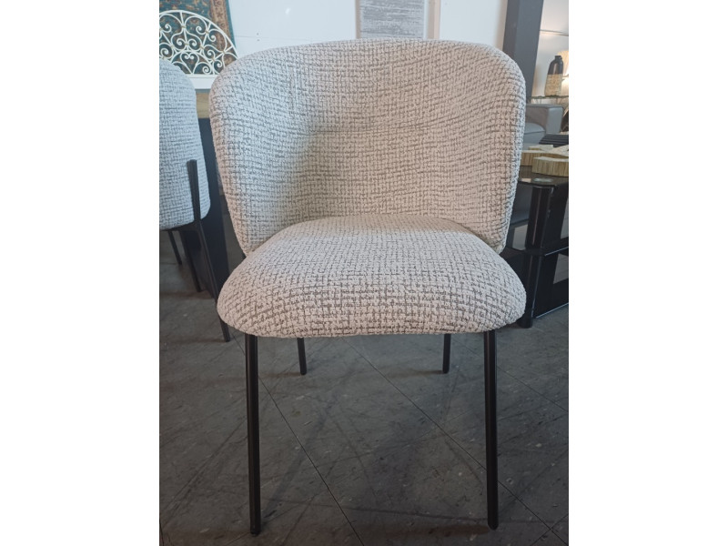 ALEXA GREY FABRIC DINING CHAIR