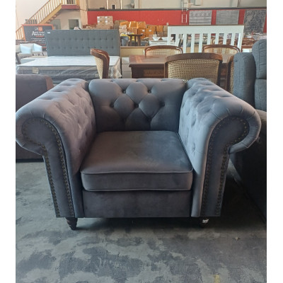 GREY STUDDED SINGLE ARM CHAIR GREY STUDDED SINGLE ARM CHAIR