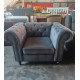 GREY STUDDED SINGLE ARM CHAIR