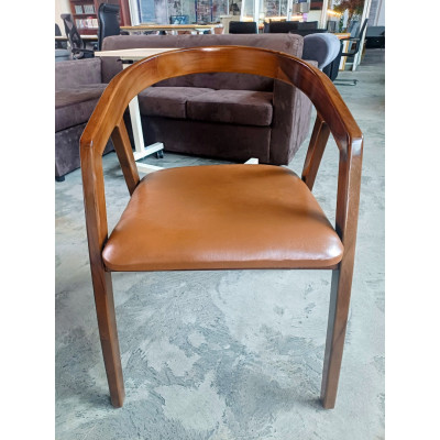 SOLID TEAK DINING CHAIR WITH BROWN CUSHION - 550MM WIDE/500MM HIGH/600MM FRONT TO BACK SOLID TEAK DINING CHAIR WITH BROWN CUSHION - 550MM WIDE/500MM HIGH/600MM FRONT TO BACK