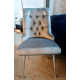 DAILY GREY VELVET DINING CHAIR WITH CHROME LEGS DAILY GREY VELVET DINING CHAIR WITH CHROME LEGS
