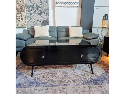 BLACK 4 DRAWER COFFEE TABLE