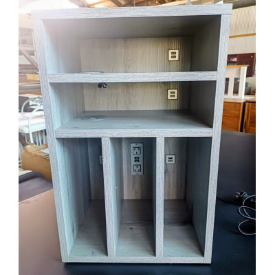 GREY WASH CHARGING STATION - CHARGING DOCK, USB & 2 POWER POINTS