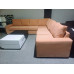 PEACH SUEDE 7 SEAT CORNER LOUNGE