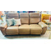 TEXAN LEATHER LOUNGE SUITE - 3 SEATER + 2 SEATER WITH SMART HOME THEATRE + 1 SEATER ALL ELECTRIC RECLINING - GREENWICH MINK