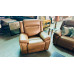 TEXAN LEATHER LOUNGE SUITE - 3 SEATER + 2 SEATER WITH SMART HOME THEATRE + 1 SEATER ALL ELECTRIC RECLINING - GREENWICH MINK