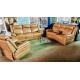 TEXAN LEATHER LOUNGE SUITE - 3 SEATER + 2 SEATER WITH SMART HOME THEATRE + 1 SEATER ALL ELECTRIC RECLINING - GREENWICH MINK