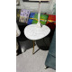 MARBLE TOP COFFEE TABLE WITH GOLD LEGS