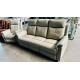 INDRA LEATHER LOUNGE SUITE 3 SEATER + 1 SEATER ALL ELECTRIC RECLINING - VILLA OYSTER RRP$4590