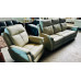 INDRA LEATHER LOUNGE SUITE 3 SEATER + 1 SEATER ALL ELECTRIC RECLINING - VILLA OYSTER RRP$4590