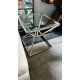 PYRAMID DUO LAMP TABLE - SILVER WITH CLEAR GLASS