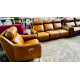 ATHENA LEATHER LOUNGE SUITE 3 SEATER + 1 SEATER ALL ELECTRIC RECLINING - SCOTLAND WHISKY RRP$6100 