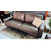 HURLEY LEATHER LOUNGE SUITE 3 + 2.5 SEATER - PREMIUM COCOA RRP$7200 