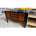 BUFFET 3 DRAWERS & 2 DOORS - BLACK/STAINED TIMBER