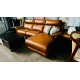 KADE LEATHER 2.5 SEATER LOUNGE WITH CHAISE - ELECTRIC RECLINING - SCOTLAND WHISKEY (2331C094) #014-01-11-24 - SOLD AS IS -