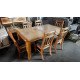 MONTROSE 7 PIECE DIINING SUITE - NATURAL - 1800MM - FACTORY SECOND (FA390H1-LO 2ND) DAMAGE TO TIMBER ON 1 CHAIR