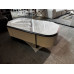 BLACK & GREY MARBLE LOOK 2 DRAWER COFFEE TABLE
