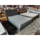 DARK GREY FABRIC QUEEN GAS LIFT BED