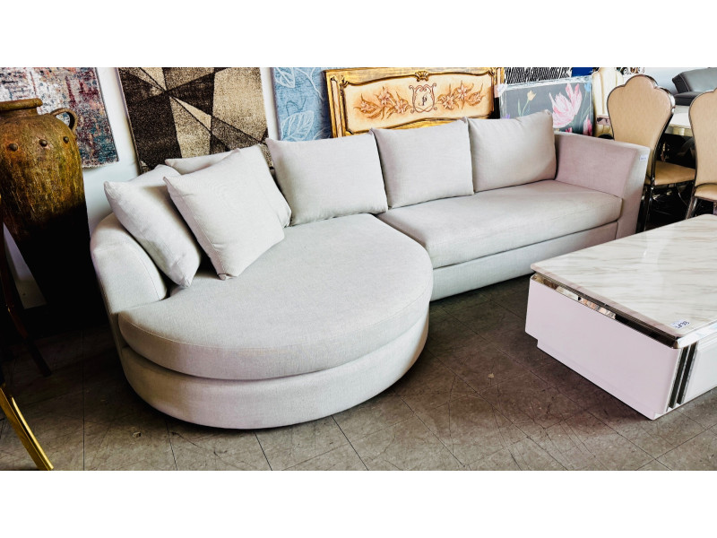 2 PIECE FABRIC LOUNGE SUITE WITH CHAISE - SOLD AS IS - EX-DISPLAY