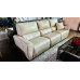 ALLEGRO LEATHER 3.5 SEATER LOUNGE ELECTRIC RECLINING - VILLA PEARL RRP$5000 (010-03-07-25)2331C285