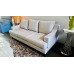 3 SEATER GREY FABRIC LOUNGE WITH BLACK LEGS - SOLD AS IS EX-DISPLAY