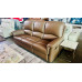 DONA 3 SEATER LEATHER LOUNGE END RECLINING - VILLA GREY RRP$3270 (029-03-07-25)2438C425