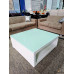 SQUARE COFFEE TABLE WITH GLASS TOP - SOLD AS IS