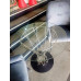 NOGUCHI GLASS TOP CHROME CYCLONE TABLE - 75CM