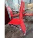 SET OF 4 RED DINING CHAIRS 