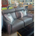 ANTHENA 2 SEATER LEATHER ELECTRIC RECLINING LOUNGE - VILLA ANTHRAZIT RRP$3550 (2443C426) 004-22-12-25
