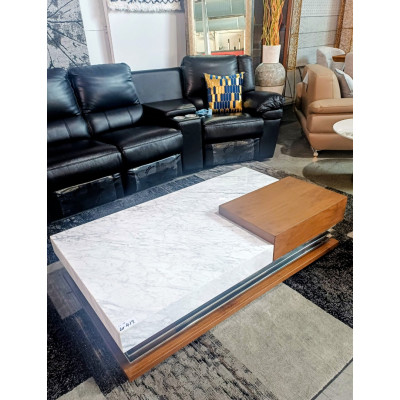 MARBLE TOP COFFEE TABLE - RRP$2500 (#C904) MARBLE TOP COFFEE TABLE - RRP$2500 (#C904)