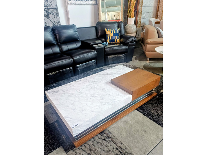 MARBLE TOP COFFEE TABLE - RRP$2500 (#C904)