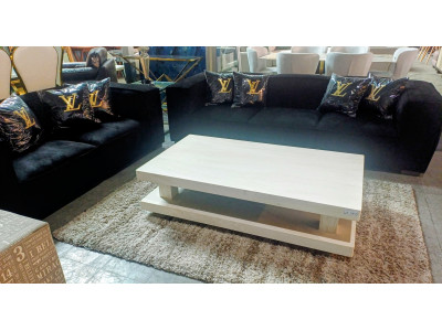 BLACK 4 + 2.5 SEATER GERMAN TECHNOLOGY FABRIC LOUNGE SUITE