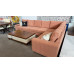 Peach Suede 7 Seat Corner Lounge