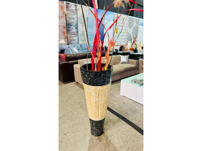 1 METRE CERAMIC VASE, HANDMADE IN INDONESIA 