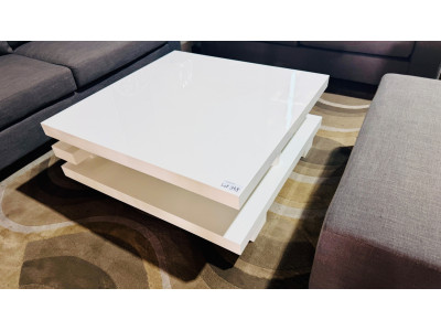 SQUARE COFFEE TABLE IN WHITE POLYURETHANE 