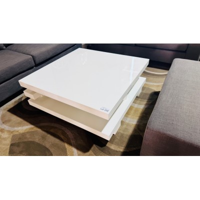 SQUARE COFFEE TABLE IN WHITE POLYURETHANE