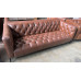 CHESTERFIELD STYLE LEATHER CAFE SOFA SET 3+1+1