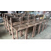 ALUMINIUM FRAME TIMBER LOOK BAR CHAIRS WITH WICKER SEAT