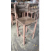 ALUMINIUM FRAME TIMBER LOOK BAR CHAIRS WITH WICKER SEAT