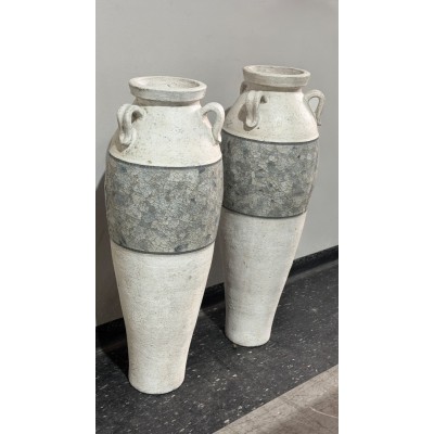 1 METRE CERAMIC VASE, HANDMADE IN INDONESIA